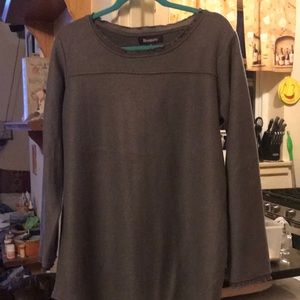 Soft Cozy dress sweat shirt grey. Great with stretchiest falls long mid thigh